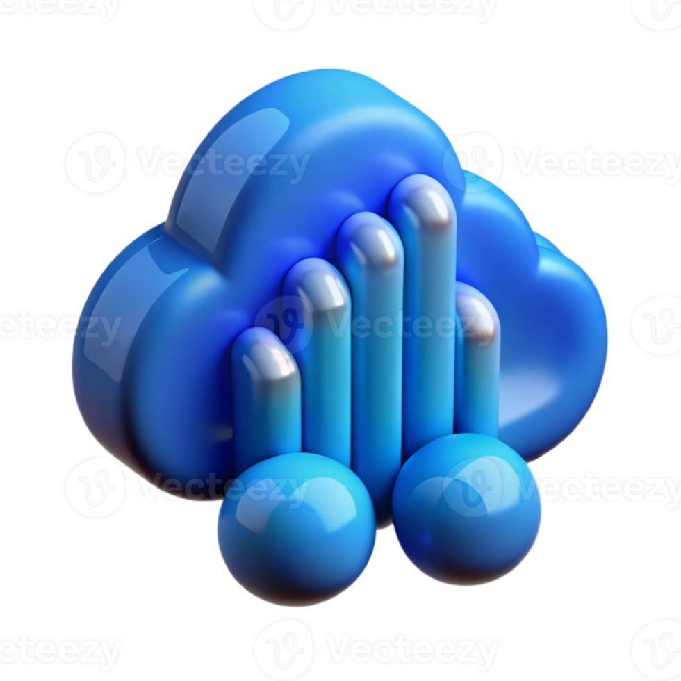 extraordinary creative Electric Blue Data Stream Visualization Transparent Background detailed png
