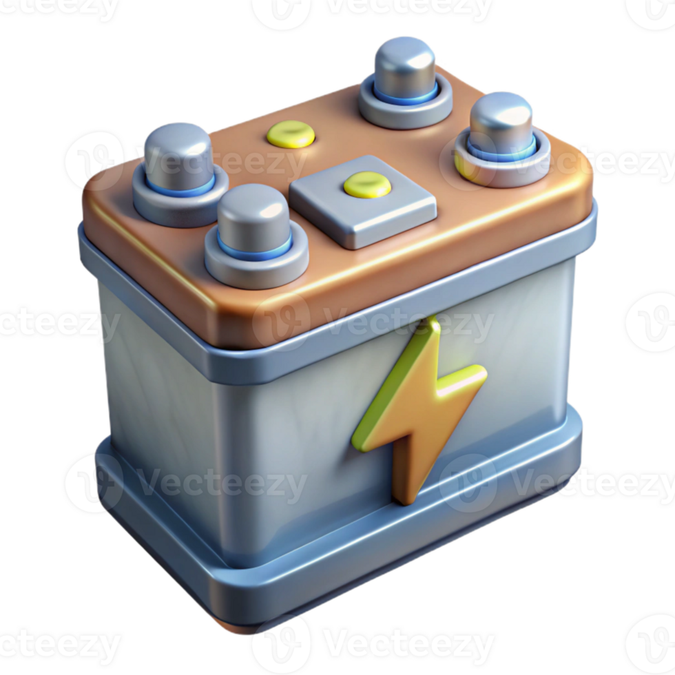 beautiful traditional Electric Car Battery Close Up Transparent Background premium png