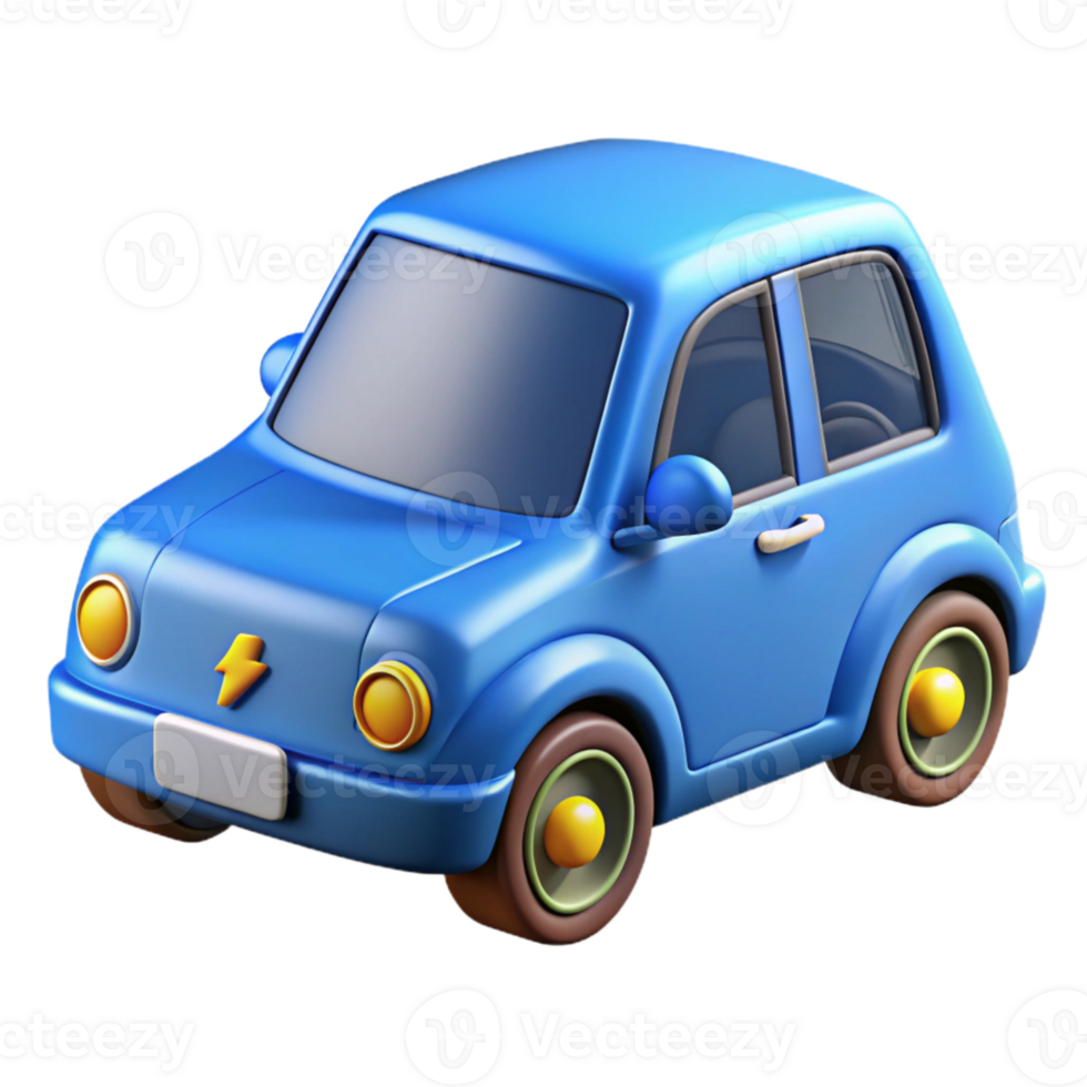 dramatic traditional Electric Car Blue Cutout Element professional png