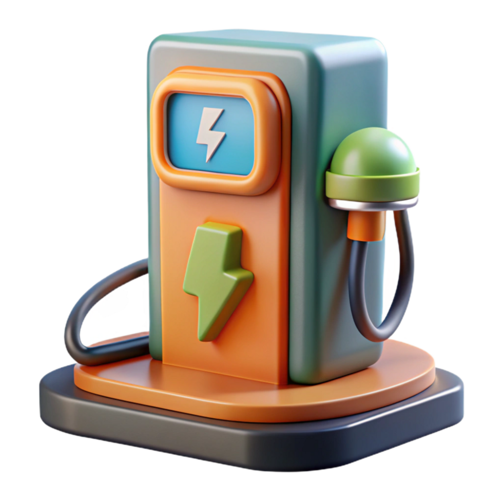impressive traditional Electric Car Charging Station Transparent Element detailed png