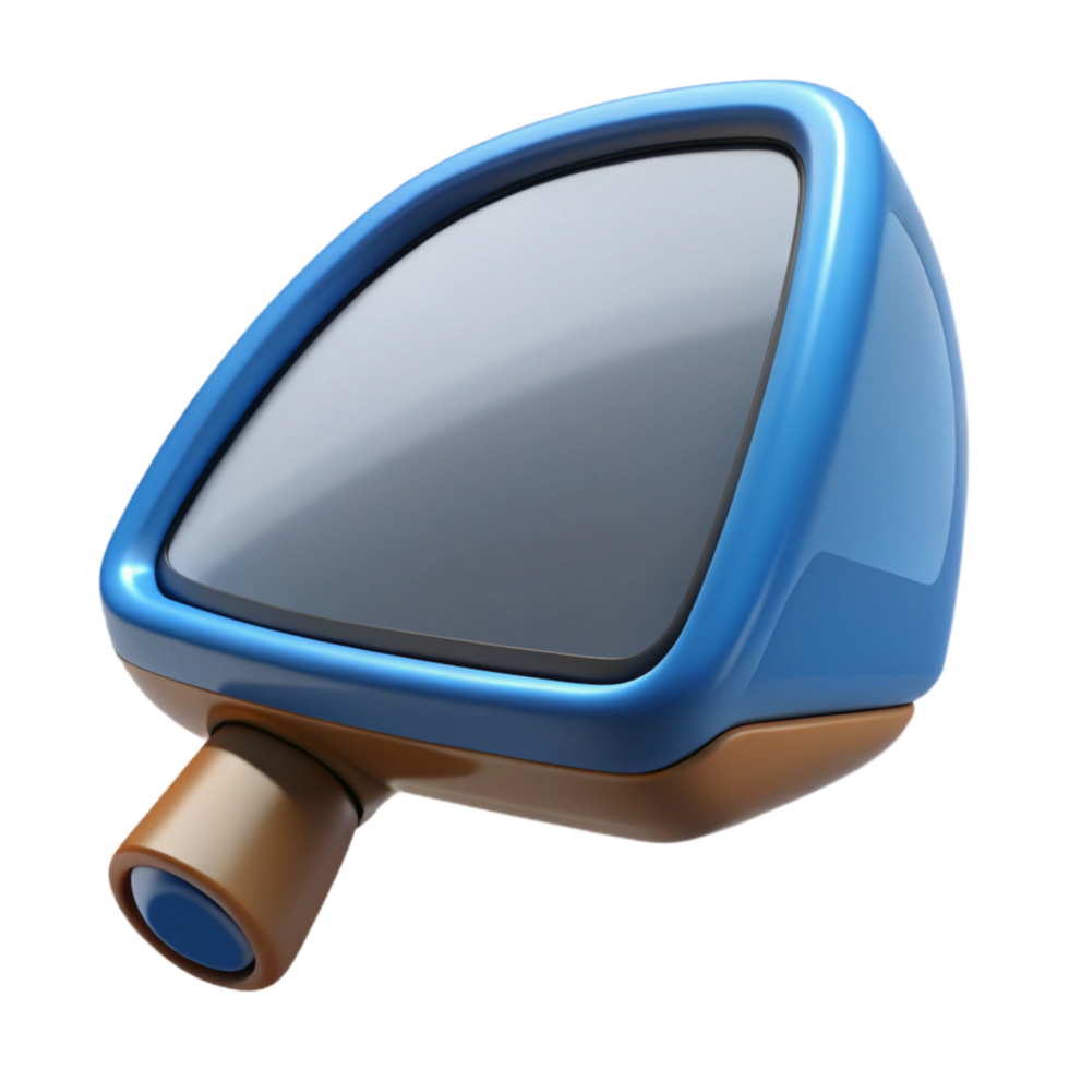dramatic minimalist Electric Car Side Mirror Close Up Transparent Background professional png