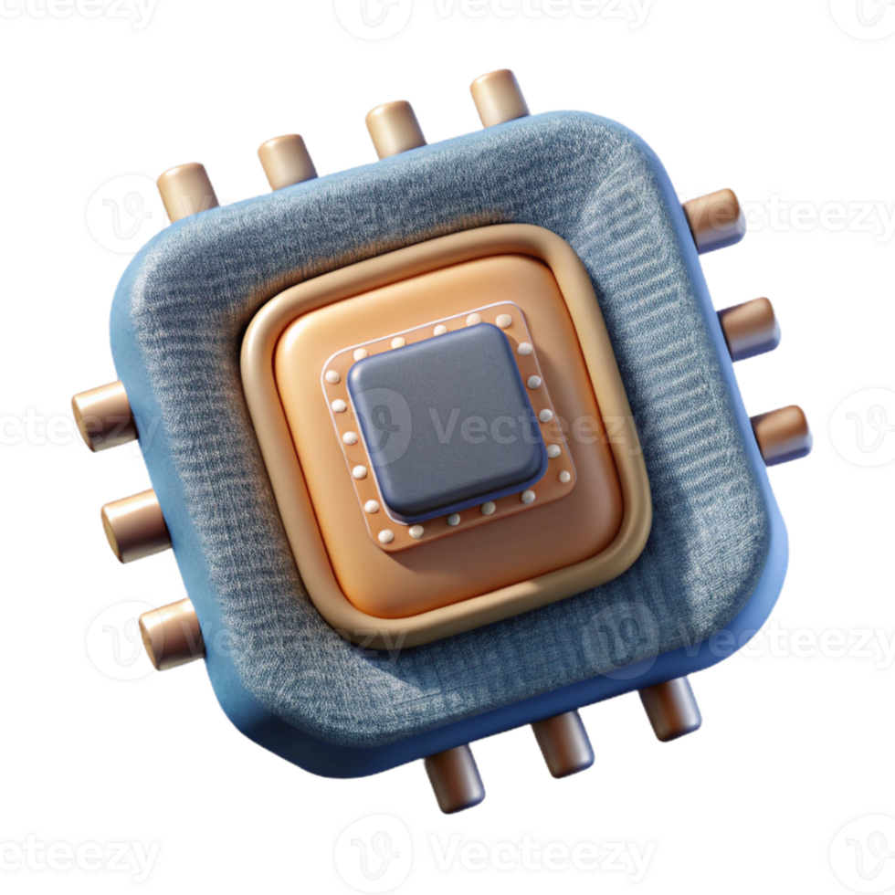 extraordinary modern Electronic Textile Patch with Microchip Transparent Background original png