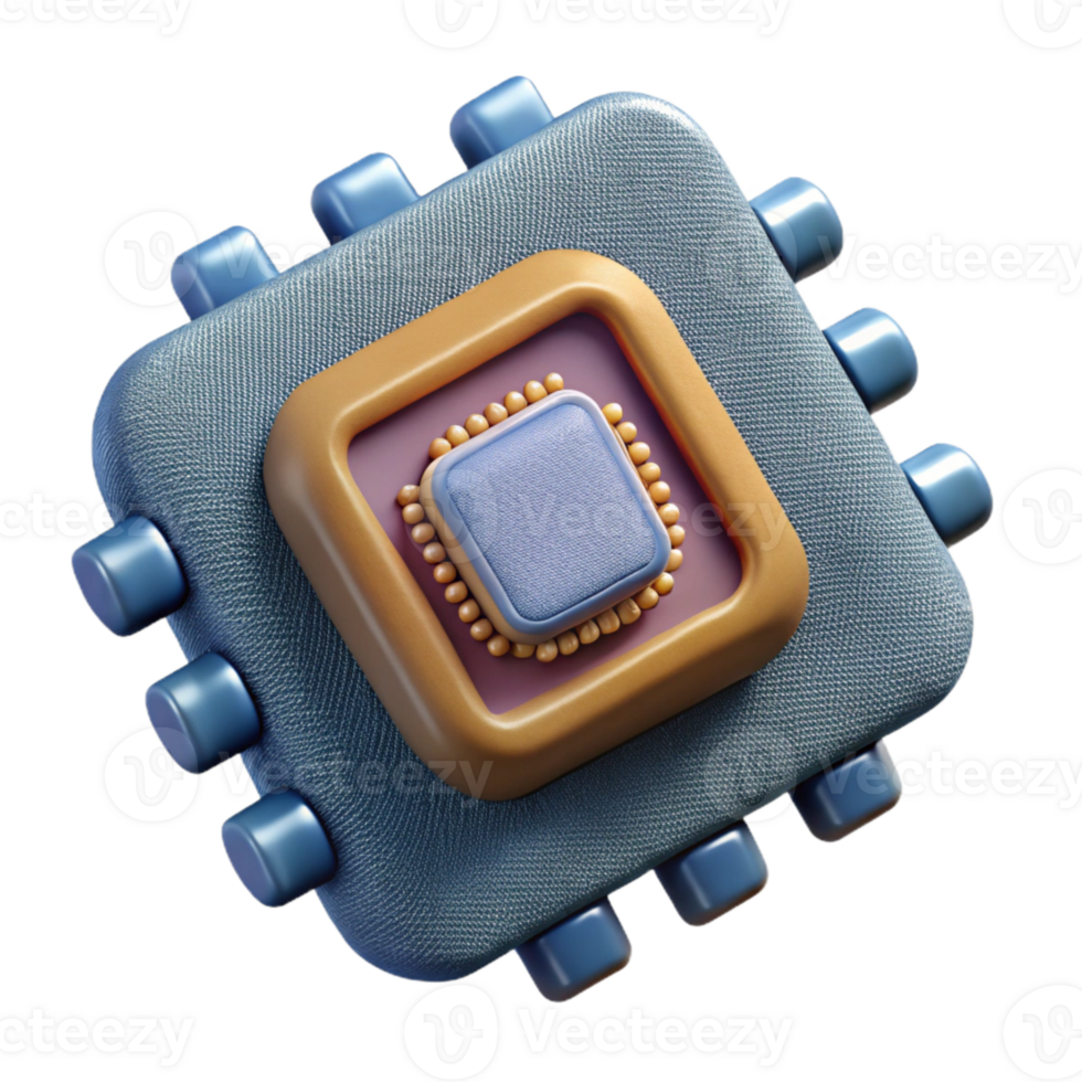 elegant vintage Electronic Textile Patch with Microchip Transparent Background original png