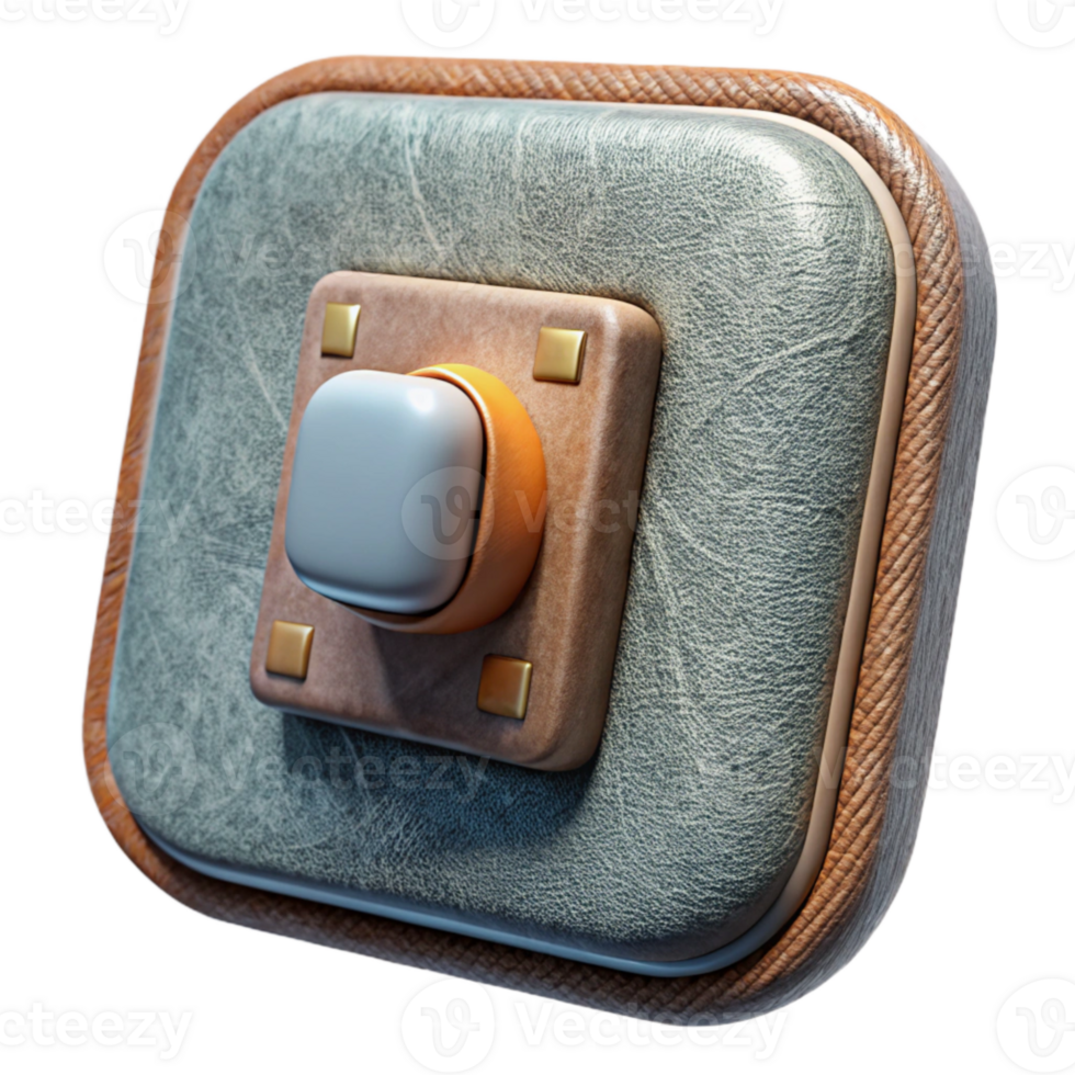 elegant rustic Electronic Textile Switch Detail Isolated high resolution png