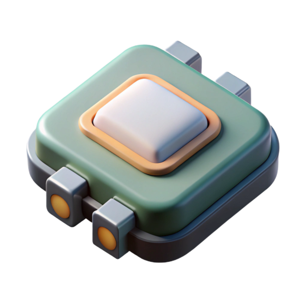 vibrant artistic Embedded Sensor Closeup Isolated on Transparent Background high quality png