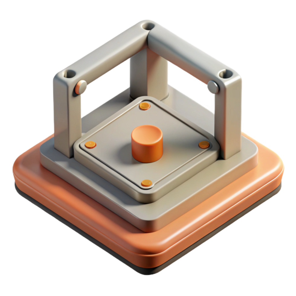 serene modern Empty 3d Printer Build Plate Isolated Element high quality png