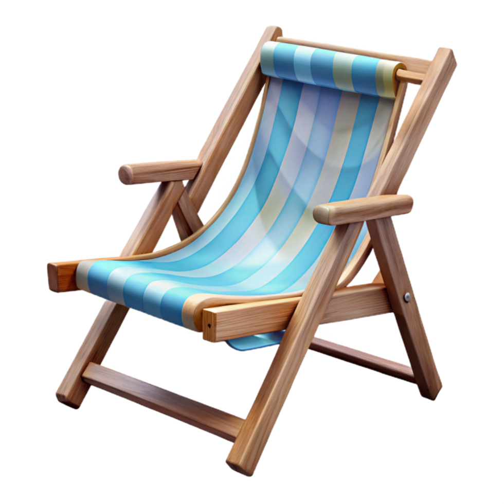 serene artistic Empty Beach Chair Ocean View Transparent high resolution png