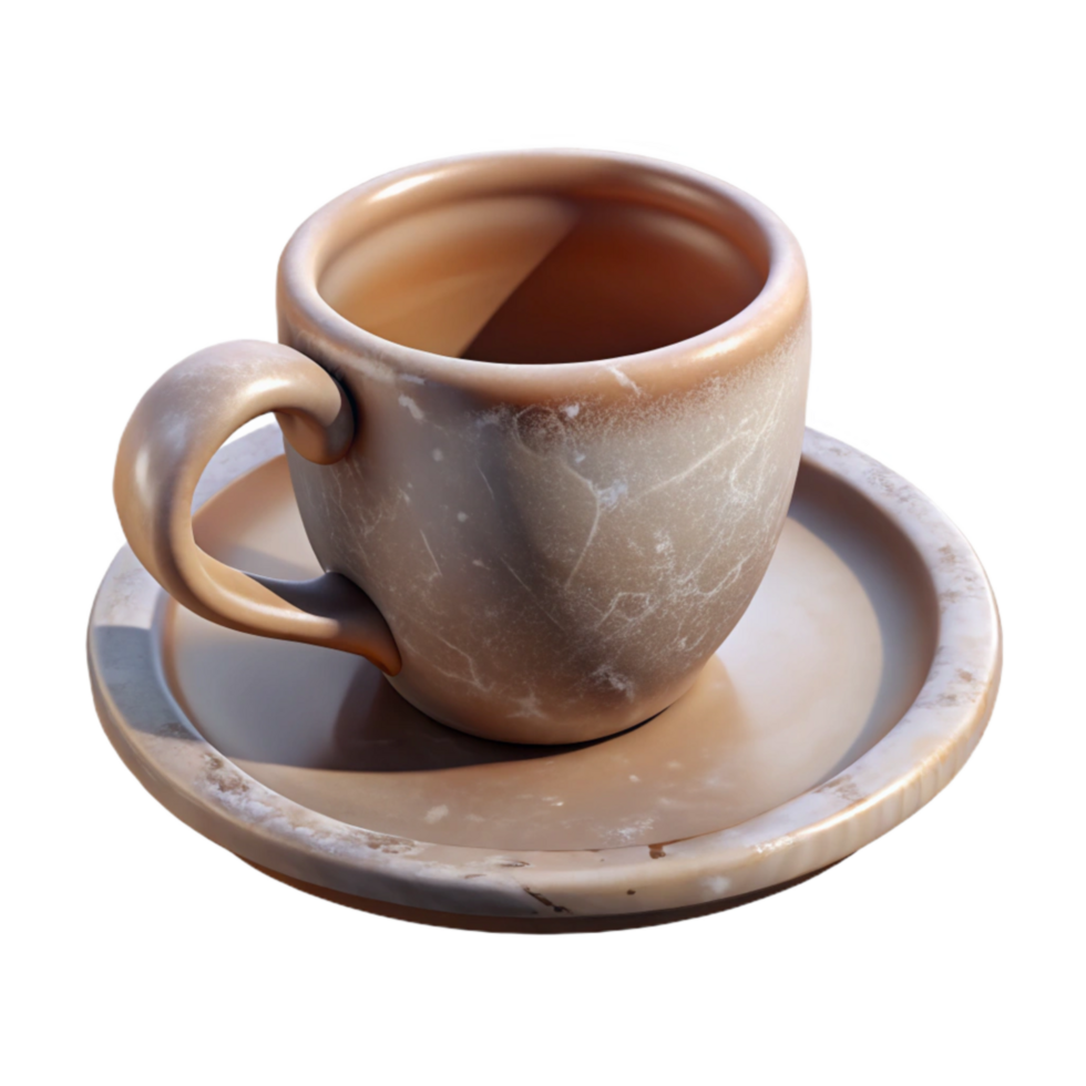vibrant traditional Empty Coffee Cup and Saucer Transparent premium png