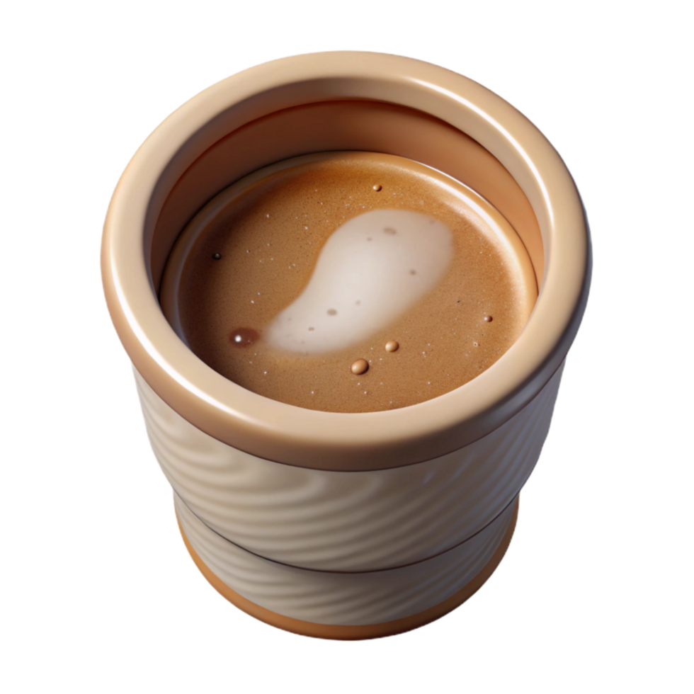 extraordinary traditional Empty Coffee Cup Top View Isolated Transparent Background authentic png