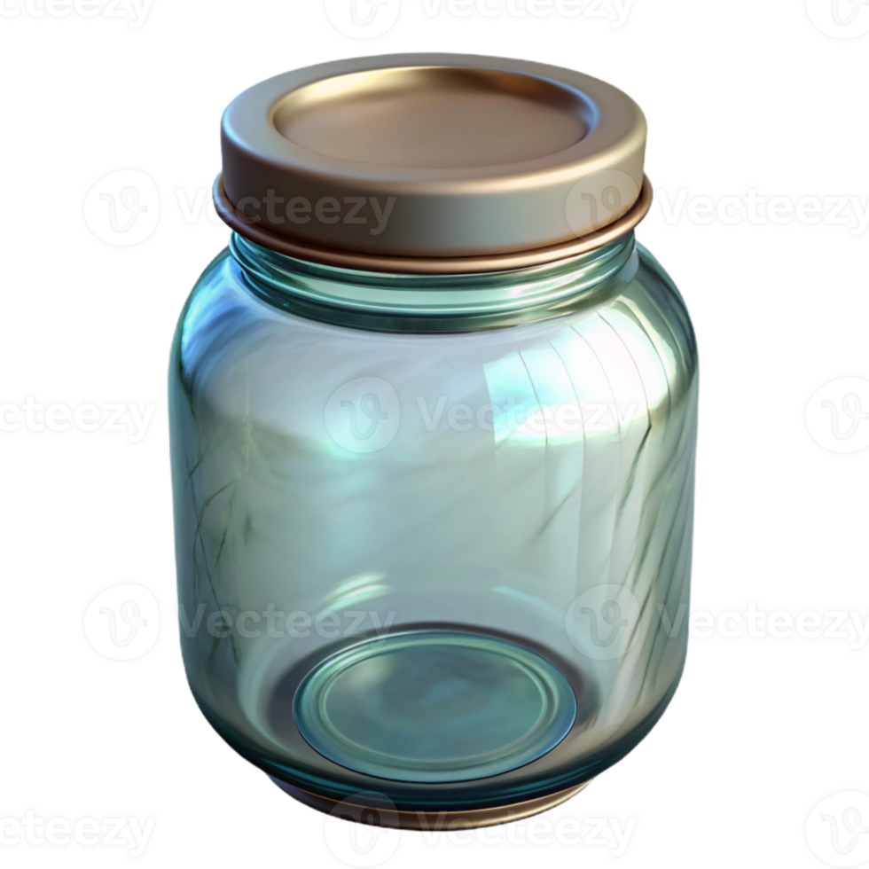 extraordinary modern Empty Glass Jar with Lid Transparent Background original png