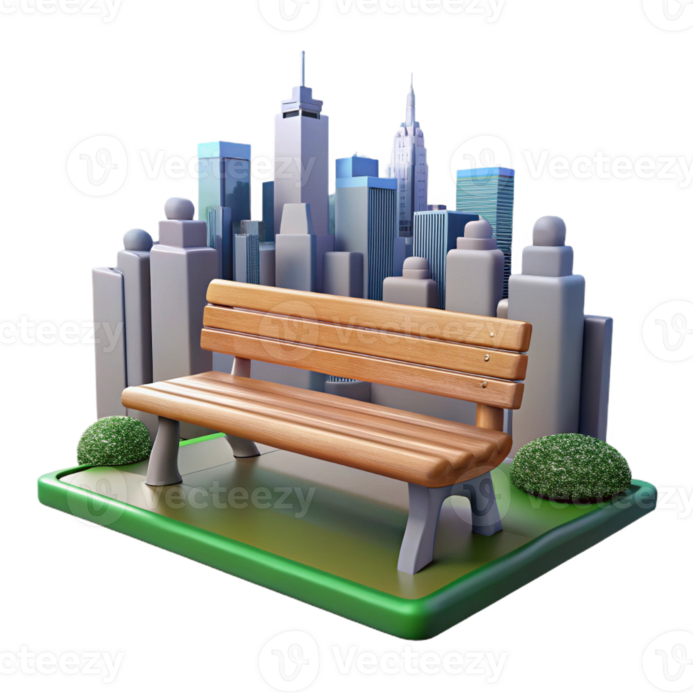 wonderful traditional Empty Park Bench with Autumn Leaves Transparent Background exclusive png