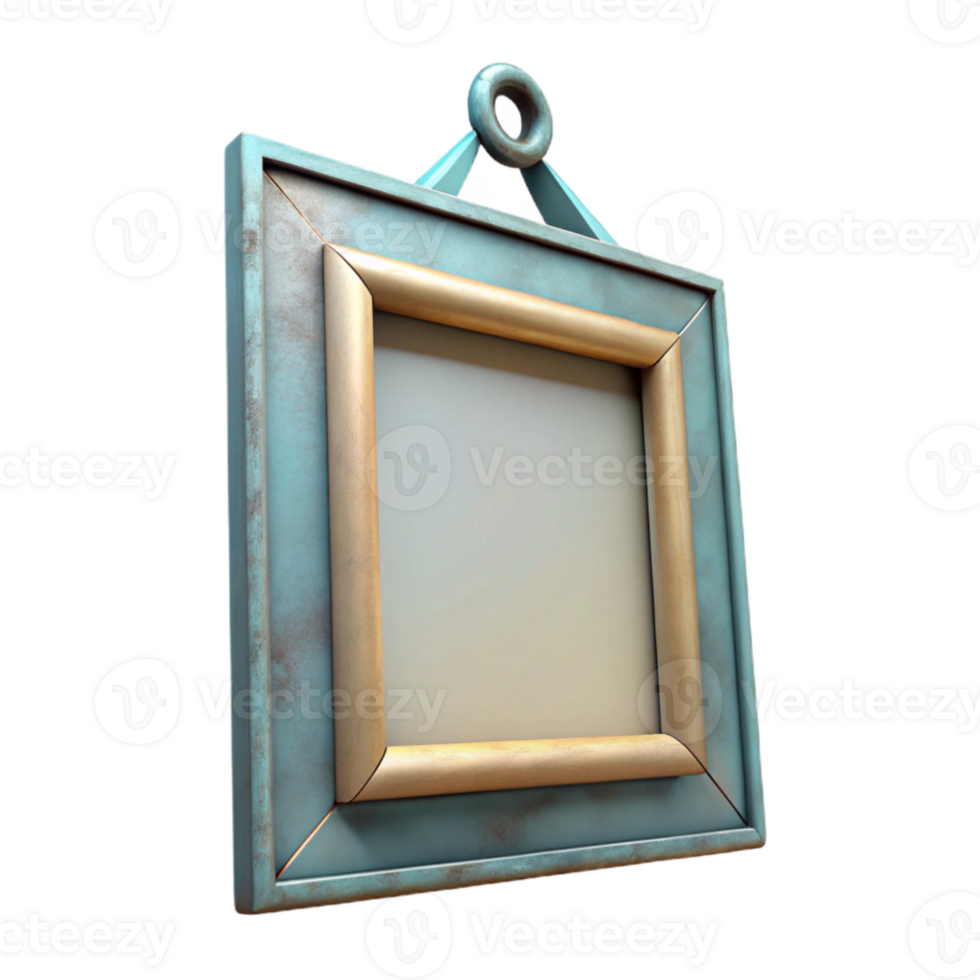 impressive minimalist Empty Picture Frame Hanging on Wall Isolated Element high quality png