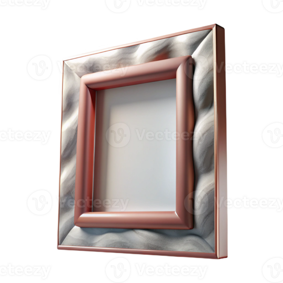 impressive classic Empty Picture Frame on White Wall Isolated professional png