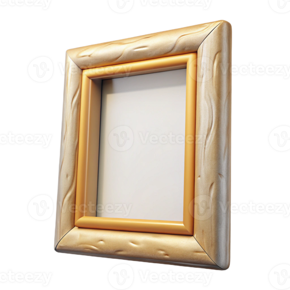 serene abstract Empty Picture Frame on White Wall Isolated high quality png