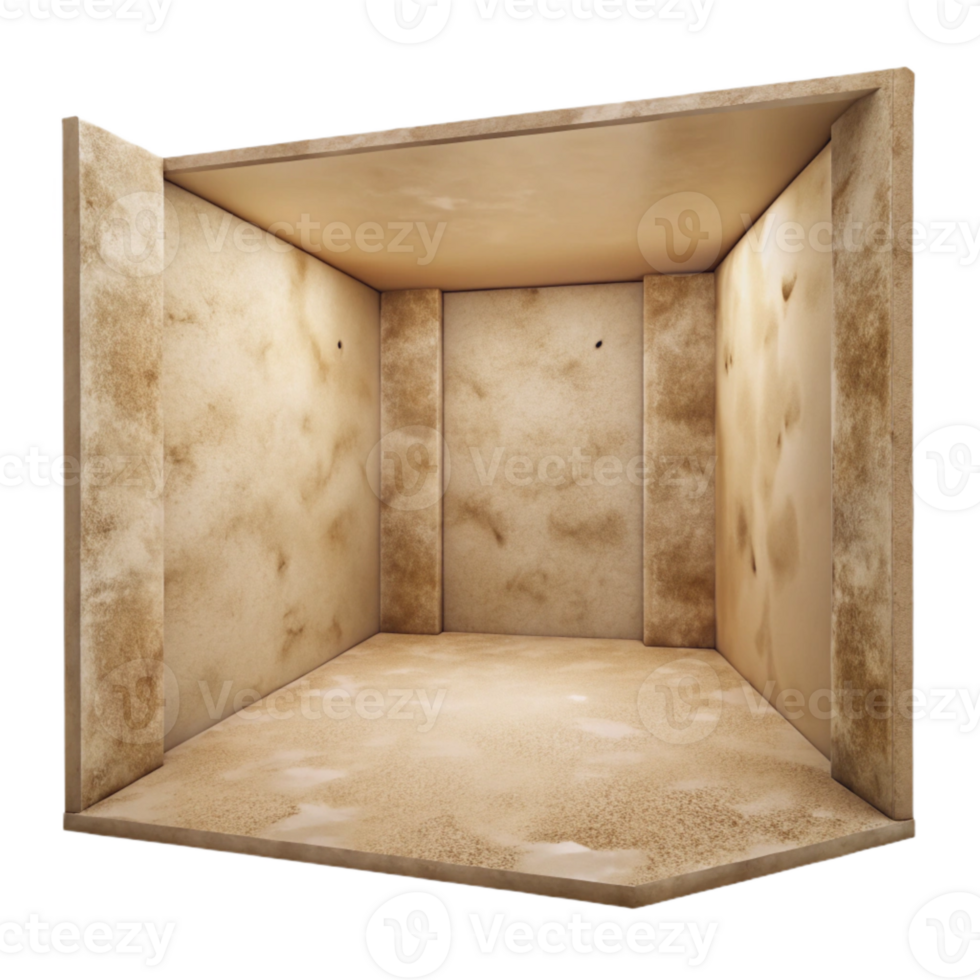 beautiful abstract Empty Room with Beige Walls Transparent original png