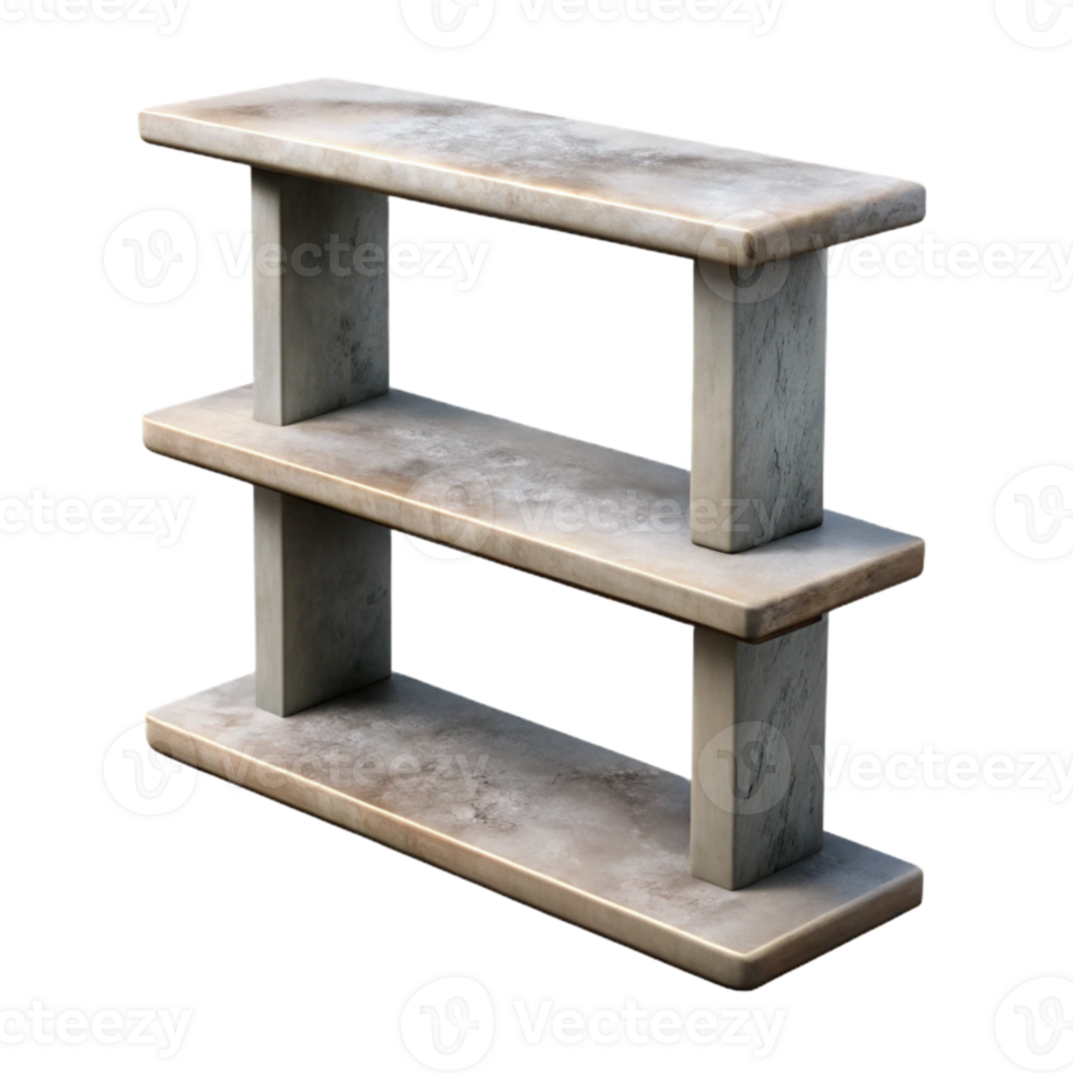 dramatic modern Empty Shelf with Frame Shadow Isolated authentic png