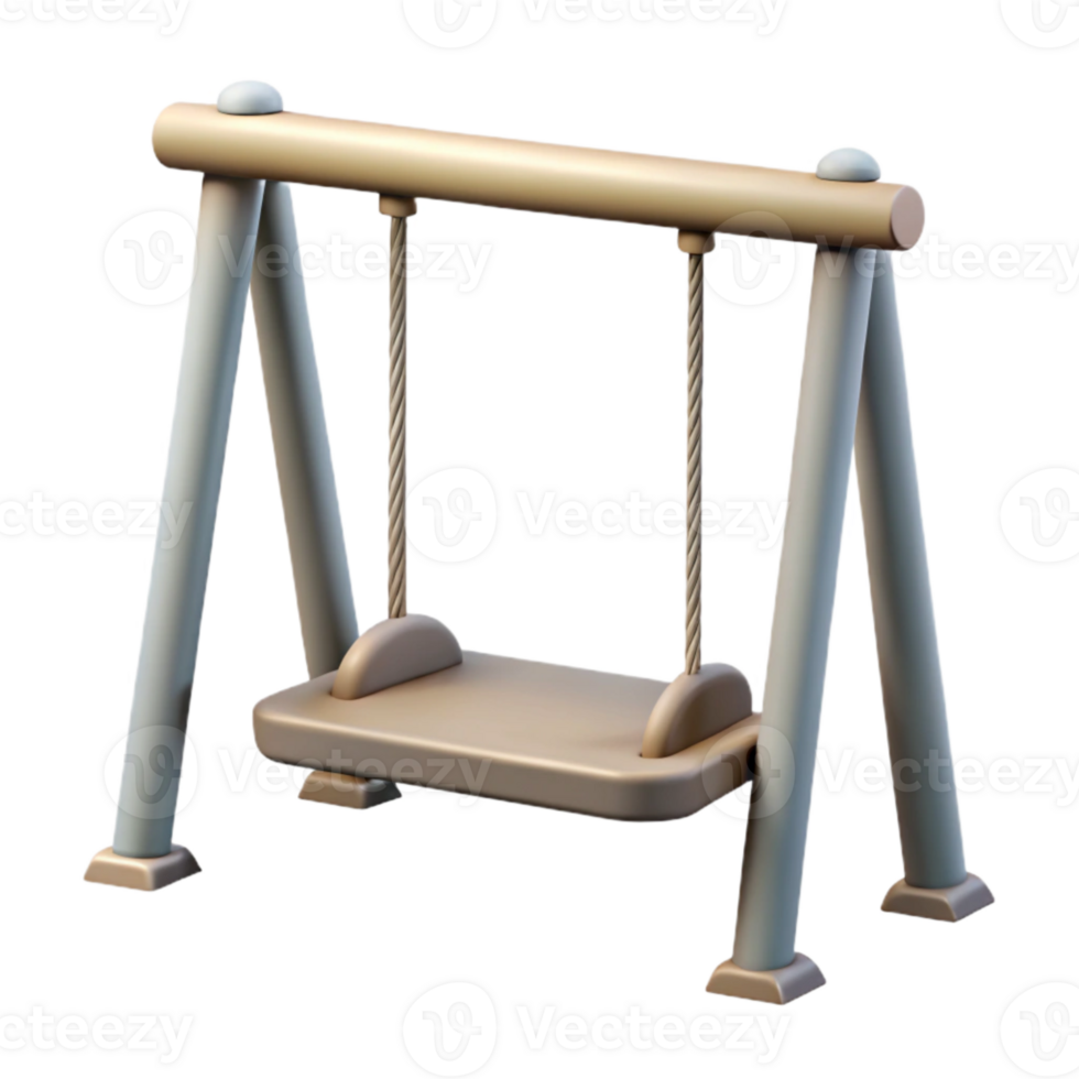 stunning contemporary Empty Swing Gentle Breeze Isolated professional png