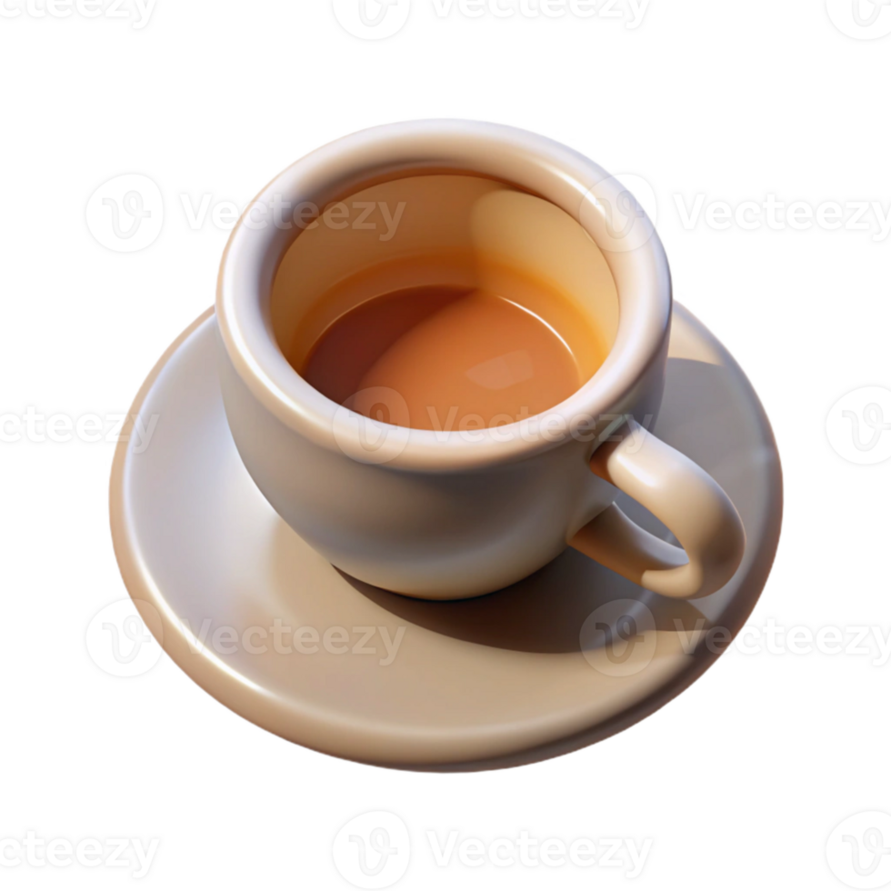 beautiful vintage Empty Teacup Top View Isolated on Transparent Background exclusive png