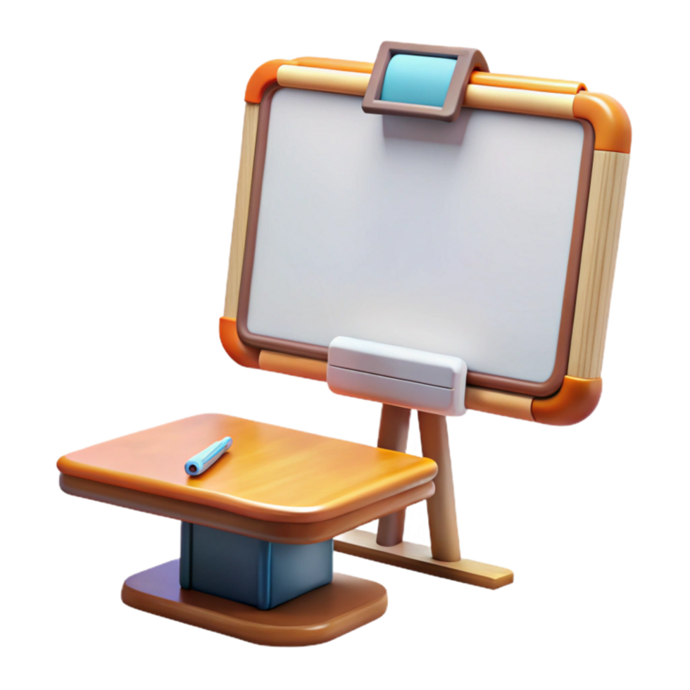 magnificent modern Empty Virtual Classroom with Whiteboard Transparent Background premium png