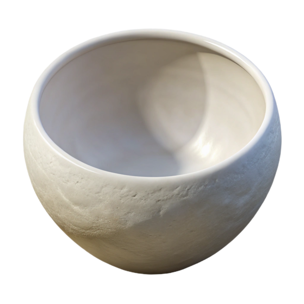 magnificent contemporary Empty White Bowl Top View Isolated authentic png