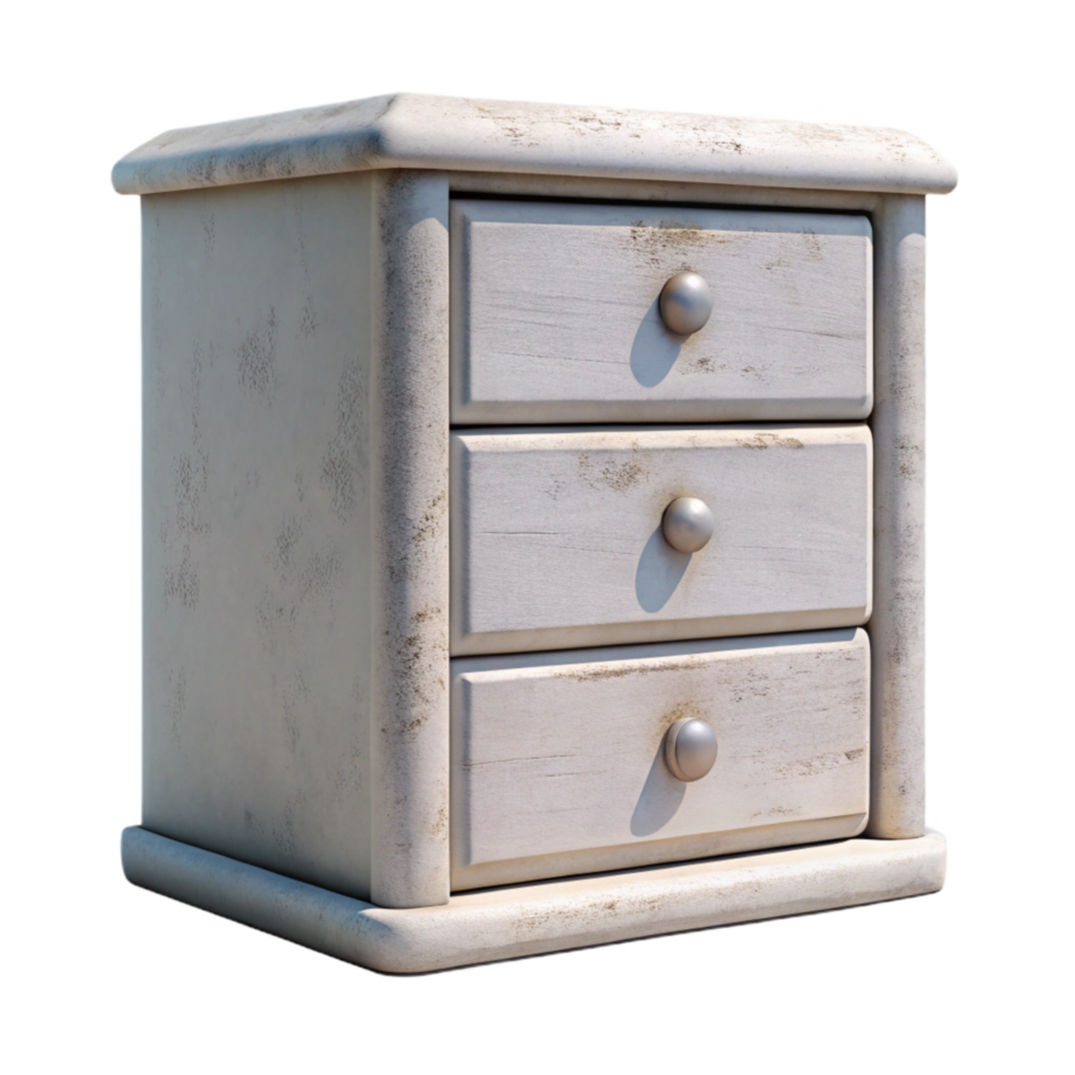 impressive contemporary Empty White Drawer Front View Isolated detailed png