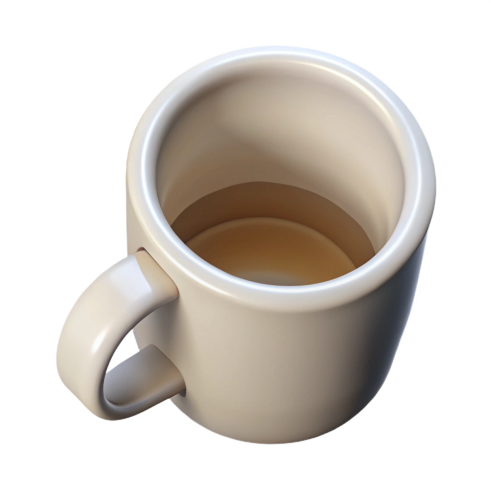 beautiful traditional Empty White Mug Top View Isolated exclusive png