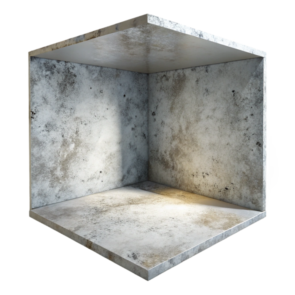 wonderful artistic Empty White Room Corner Isolated png