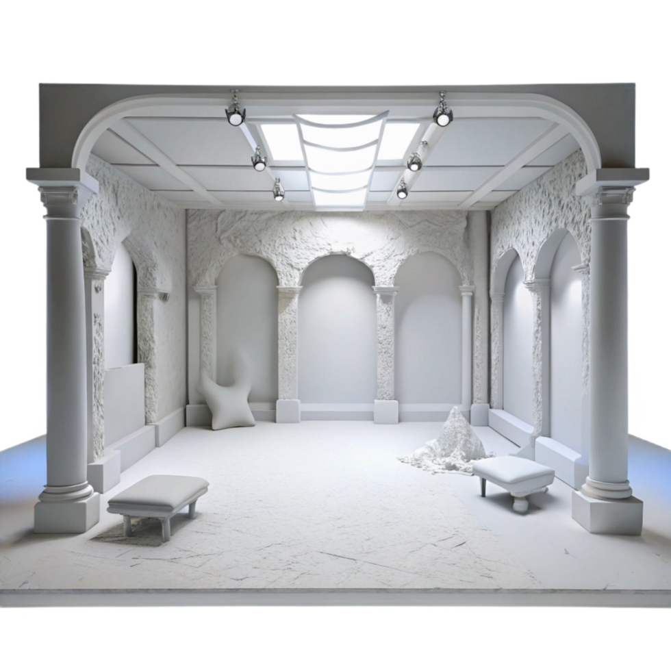 elegant abstract Empty White Room Interior Isolated png