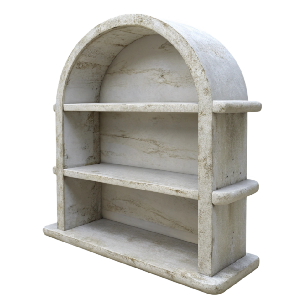 wonderful contemporary Empty White Shelf Front View Isolated authentic png