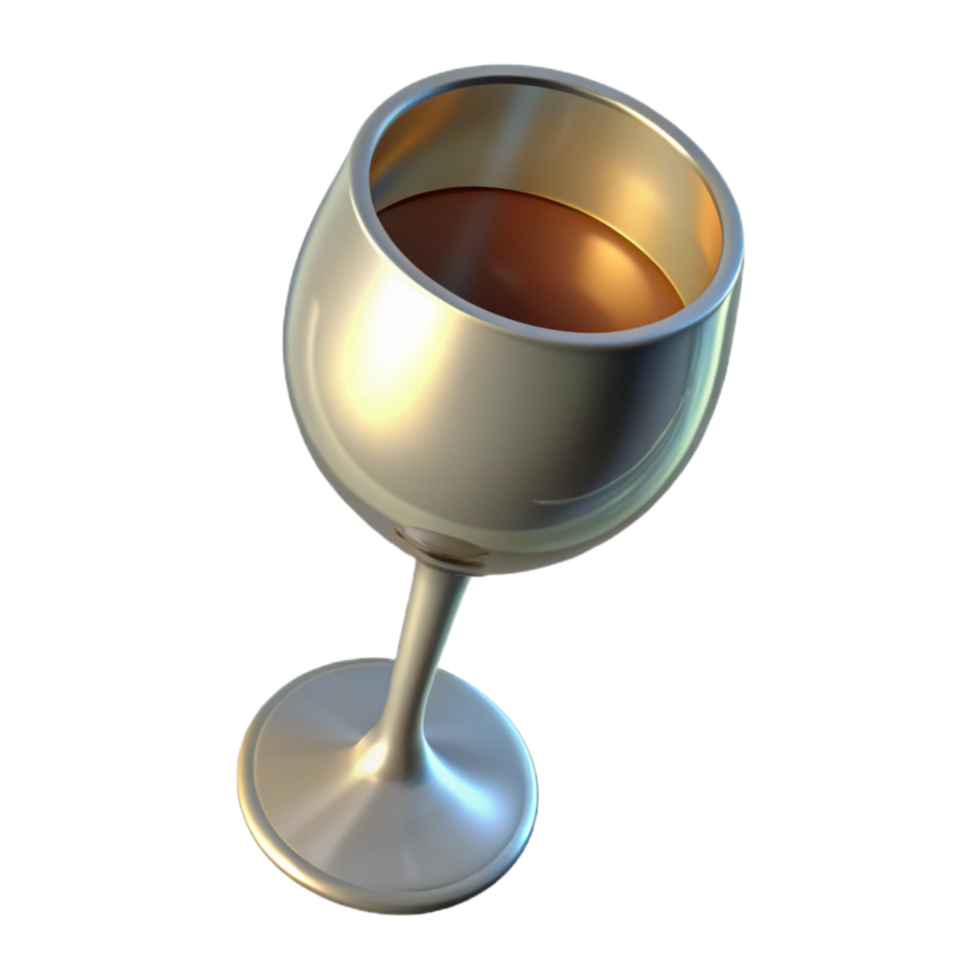 elegant abstract Empty Wine Glass Top Down View Isolated Element genuine png
