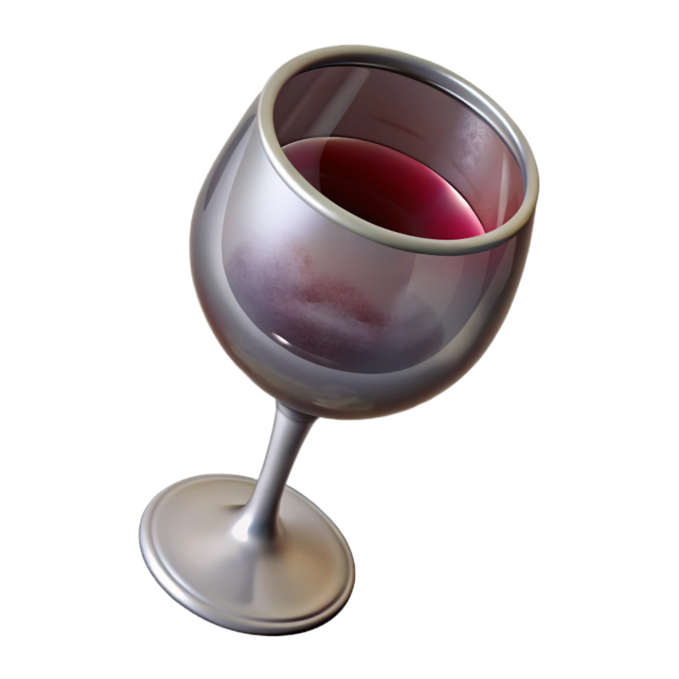 elegant abstract Empty Wine Glass Top Down View Isolated Element png