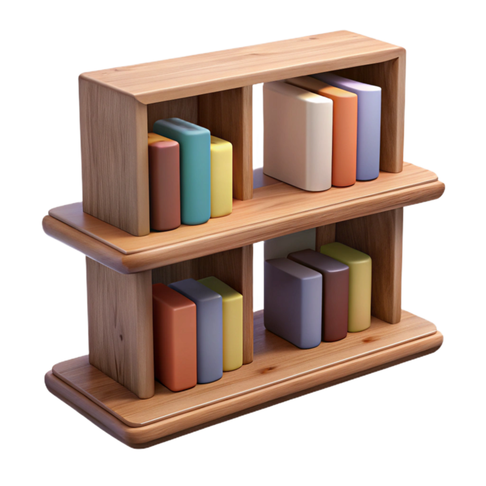extraordinary creative Empty Wooden Shelf with Plants Transparent Background detailed png