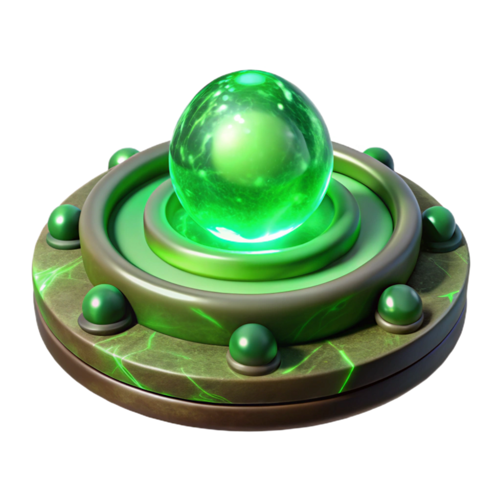 vibrant minimalist Energy Field Teleportation Effect Green Glow Transparent Background professional png