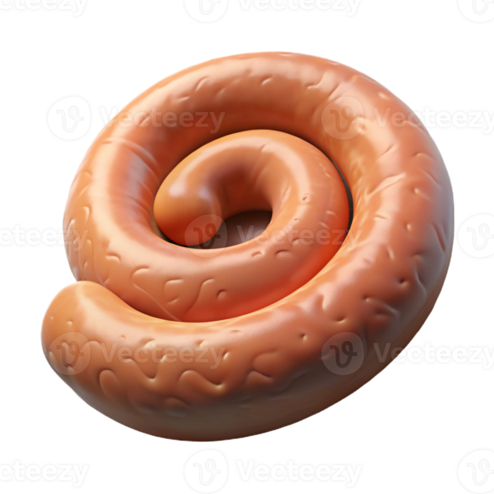 stunning rustic Engineered Sausage Spiral Shape Isolated Element genuine png