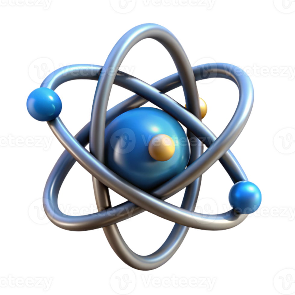 serene rustic Entangled Electrons Orbiting Nucleus Cutout Element detailed png