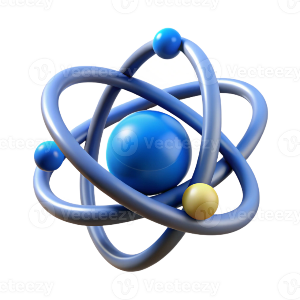 impressive rustic Entangled Electrons Orbit Visualization Blue Rings Cutout Element high quality png