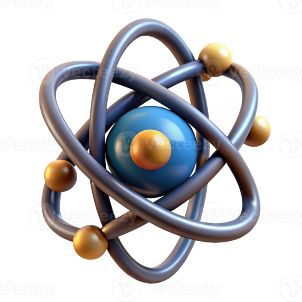 elegant vintage Entangled Electrons Orbiting Nucleus Cutout Element premium png