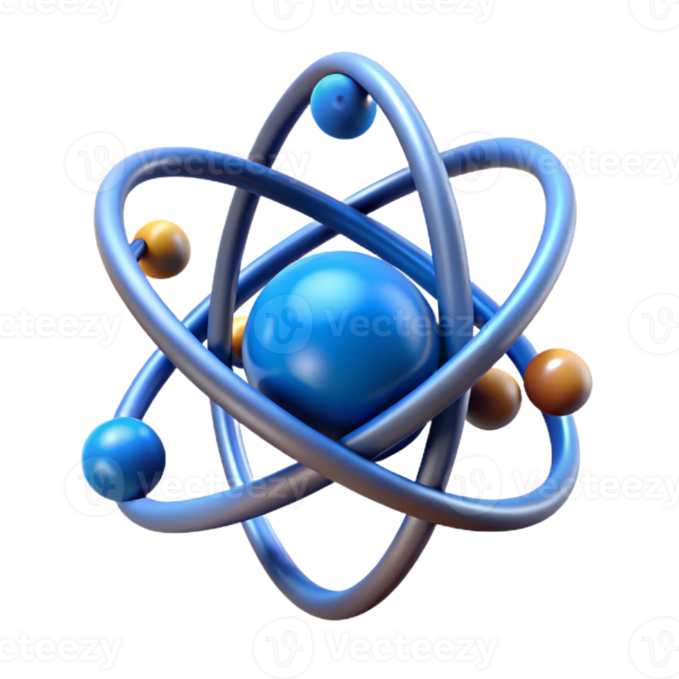 magnificent minimalist Entangled Electrons Orbit Visualization Blue Rings Cutout Element high resolution png