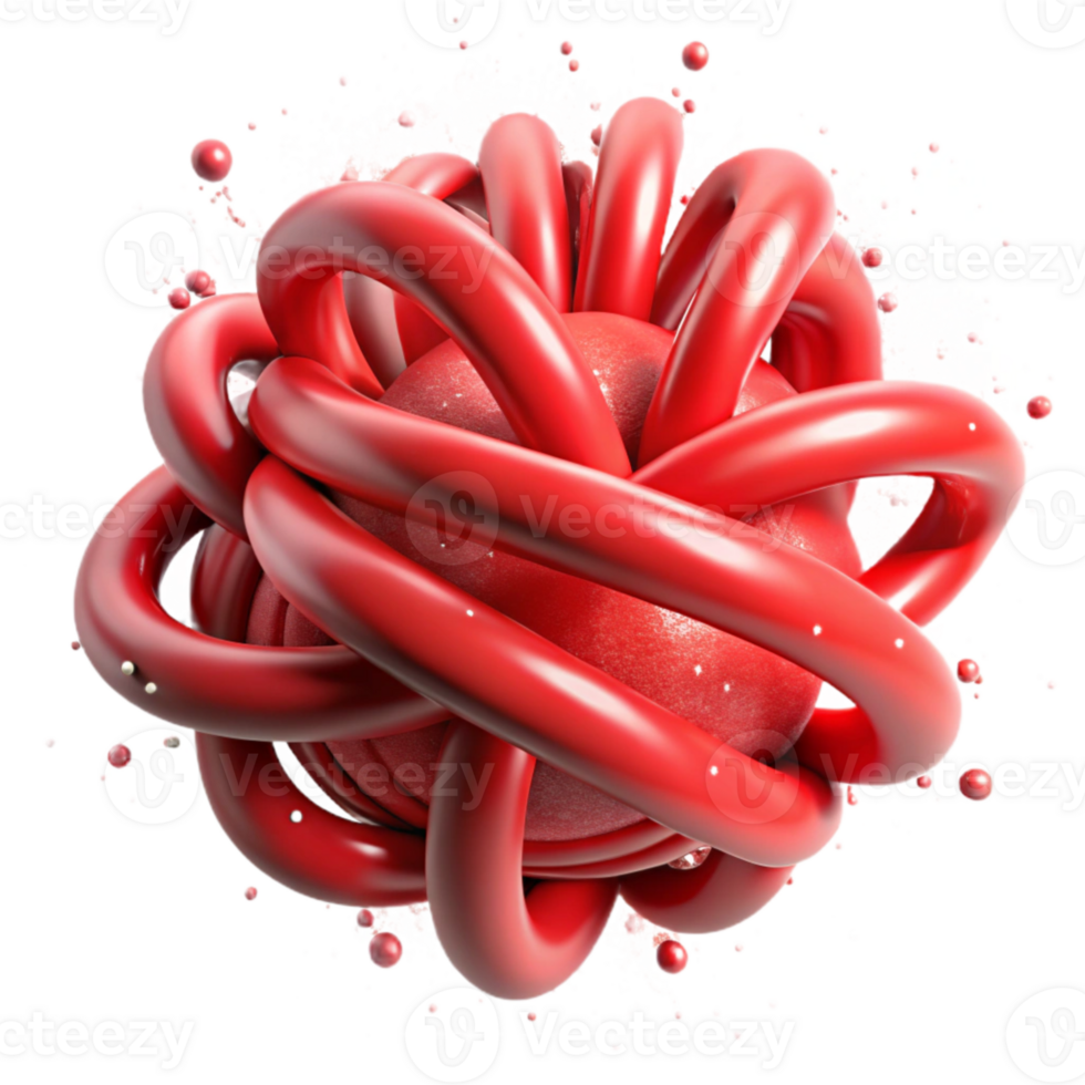 magnificent traditional Entangled Particles Attraction Effect Red Magnetism Cutout Element professional png