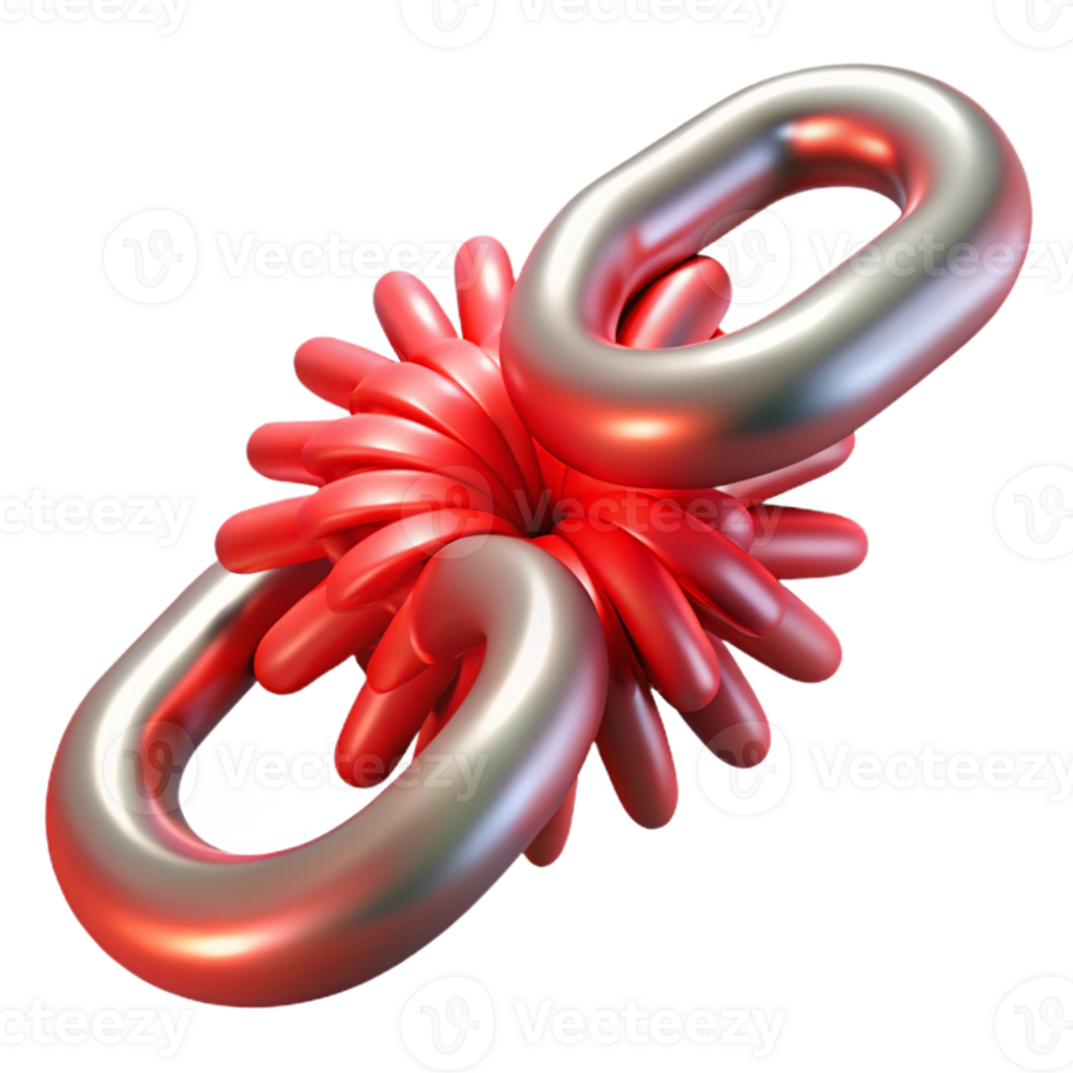dramatic vintage Entangled Particles Chain Reaction Red Burst Cutout Element authentic png