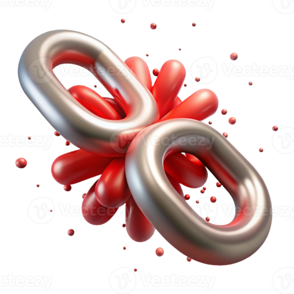 elegant creative Entangled Particles Chain Reaction Red Burst Cutout Element authentic png