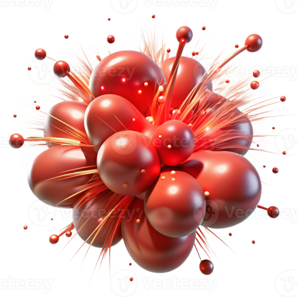 magnificent minimalist Entangled Particles Collision Effect Red Sparks Cutout Element original png