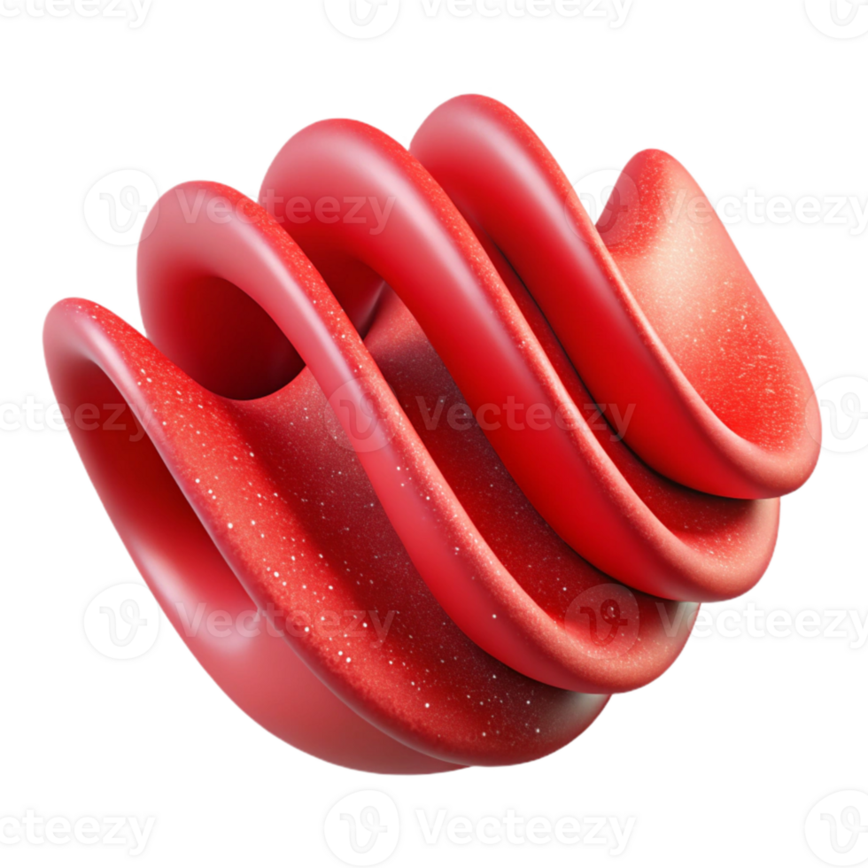 magnificent classic Entangled Particles Wave Function Red Curve Cutout Element high quality png