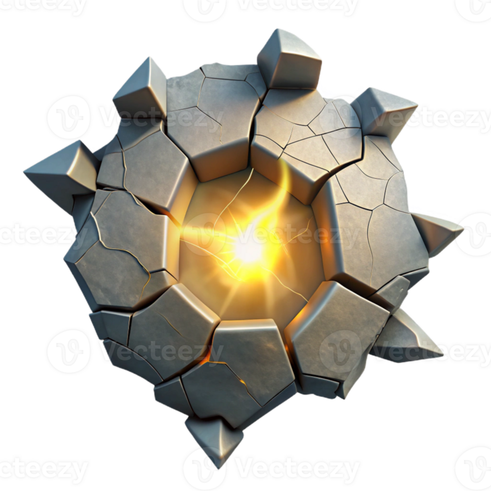magnificent rustic Ethereal Light Through Cracked Wall Cutout detailed png