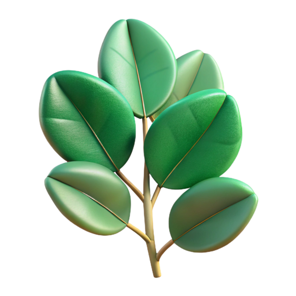 serene artistic Eucalyptus Leaves Cutout with Green Tones high resolution png