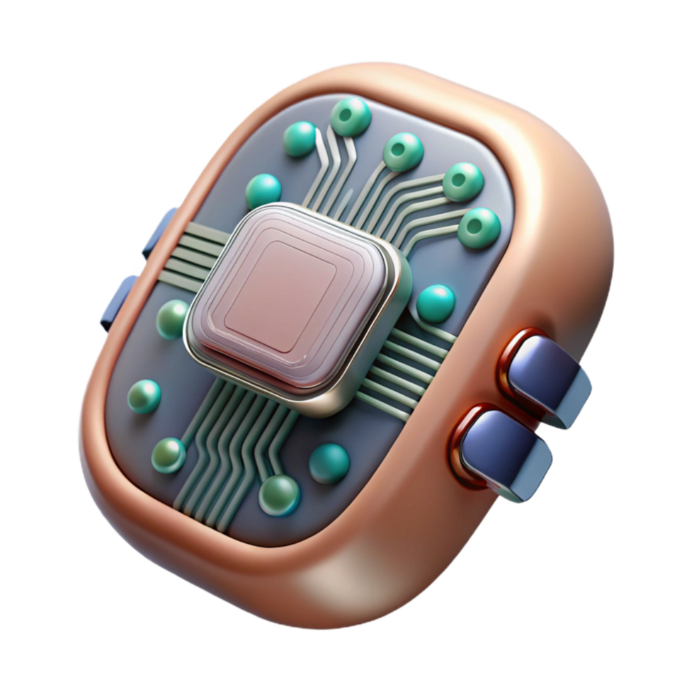 wonderful modern Evolving Bio Wearable Circuitry Close Up Transparent Background high resolution png