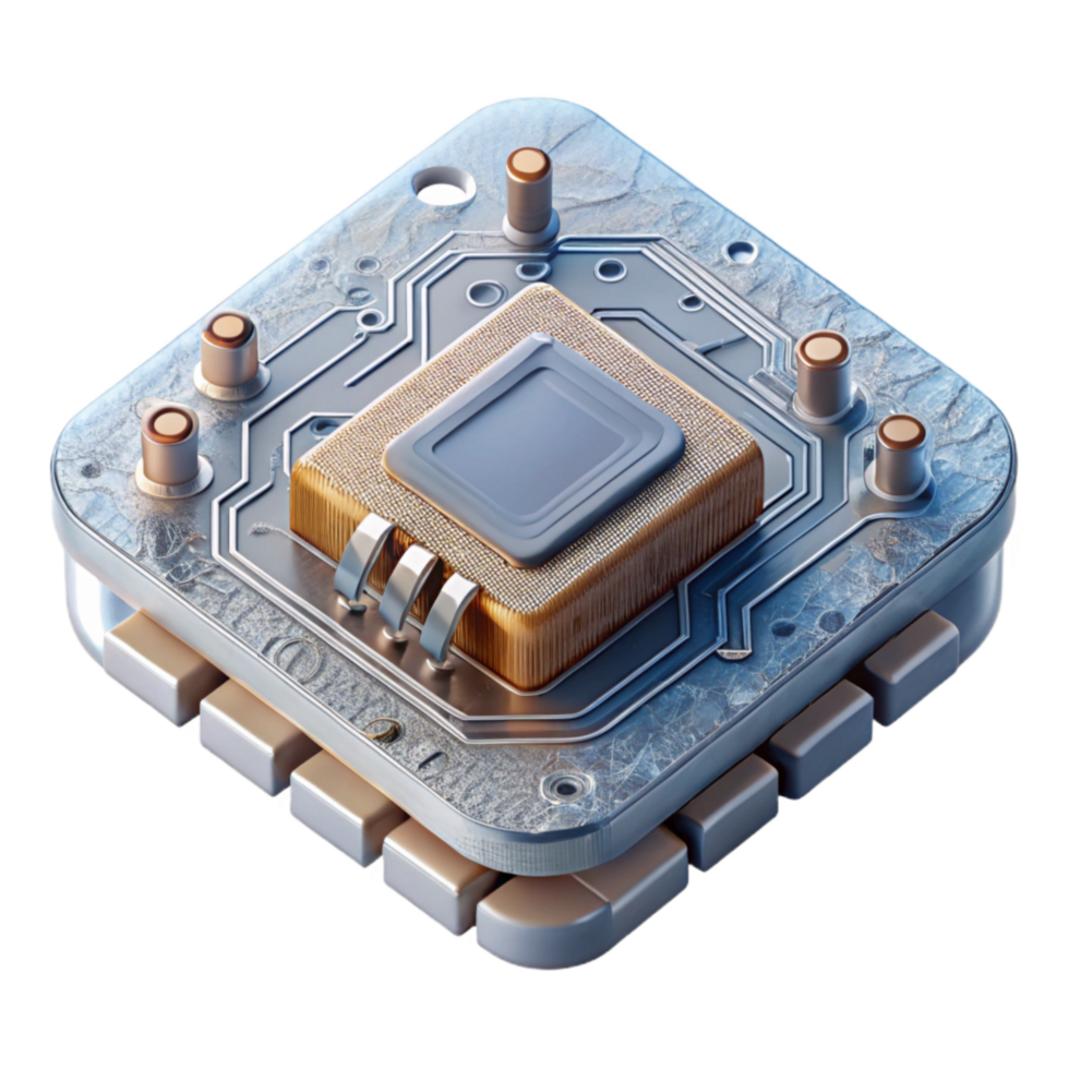 beautiful abstract Evolving Circuit Board Close Up Transparent Background high quality png