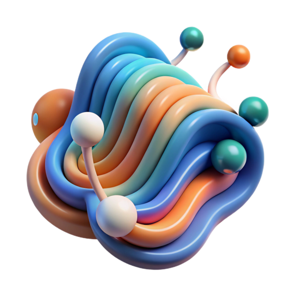 extraordinary creative Evolving Data Stream Abstract Visualization Isolated high resolution png