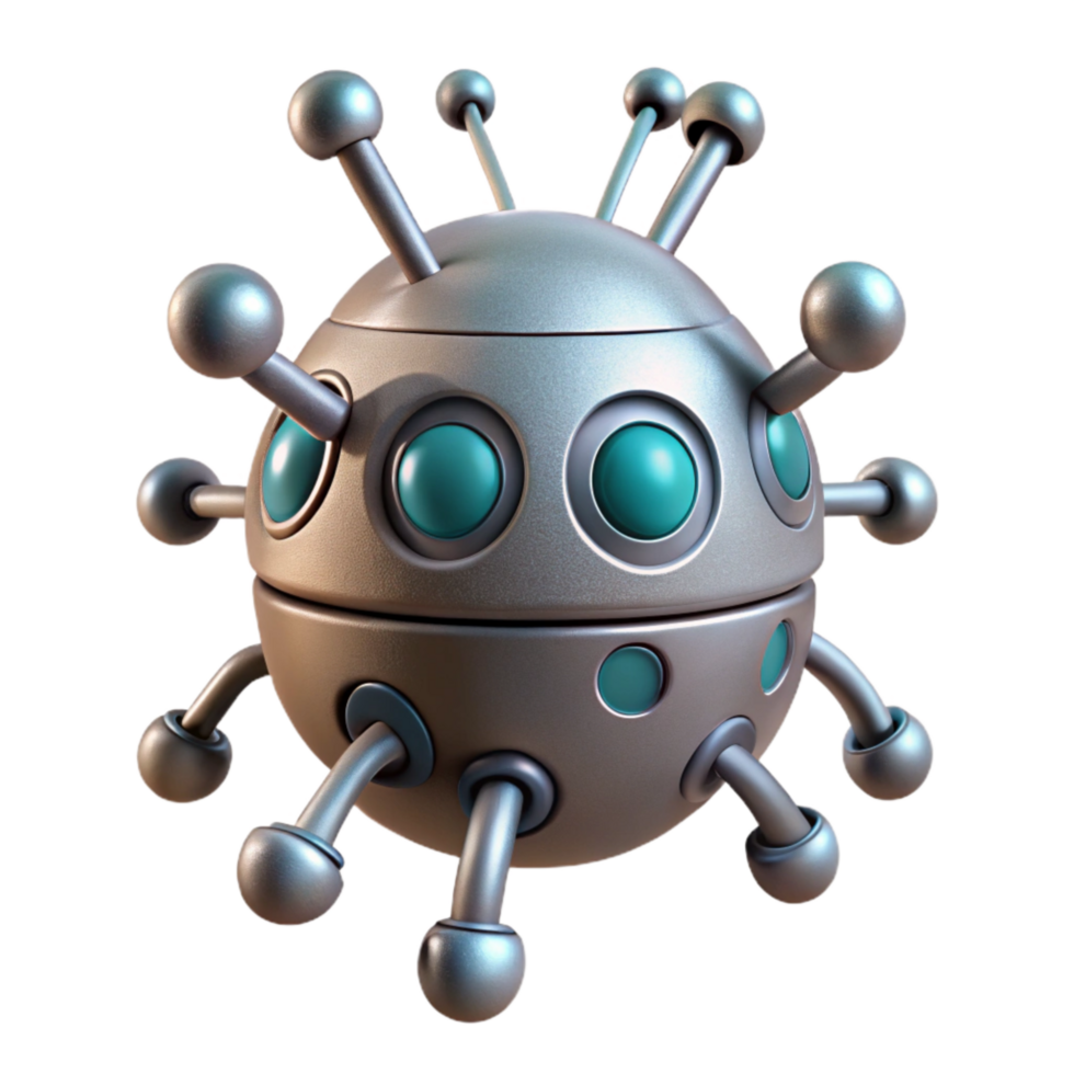 extraordinary minimalist Evolving Nanobot Swarm Isolated Element Cutout detailed png