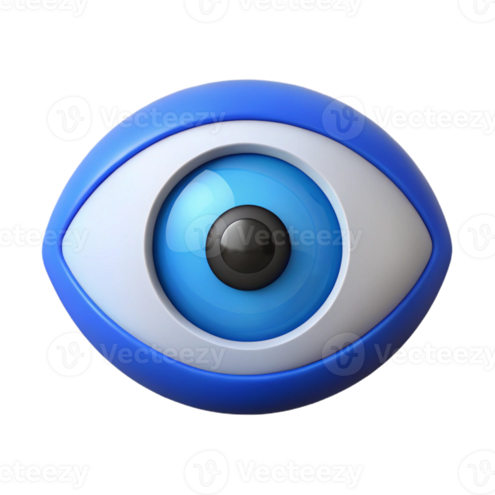 elegant artistic Eye Icon Blue Iris Isolated Element original png
